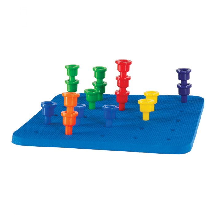 Primary Image of Geo Pegboard & 100 Colorful Pegs