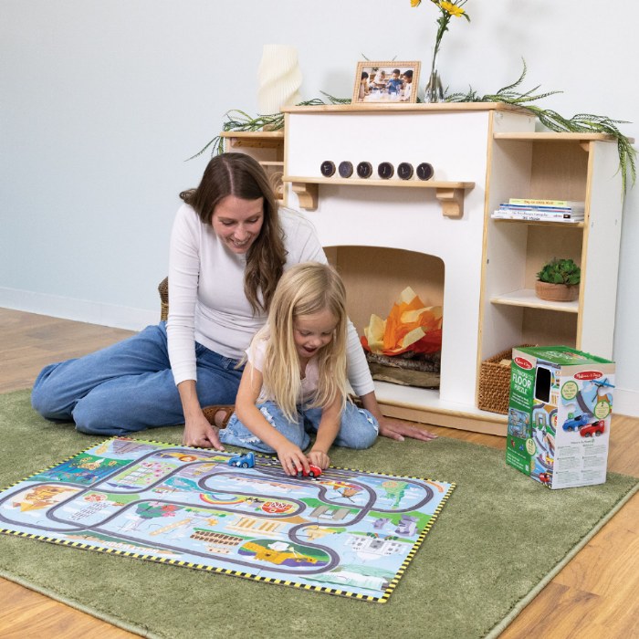 Alternate Image #1 of Race Around the World Tracks Floor Puzzle - 48 Pieces