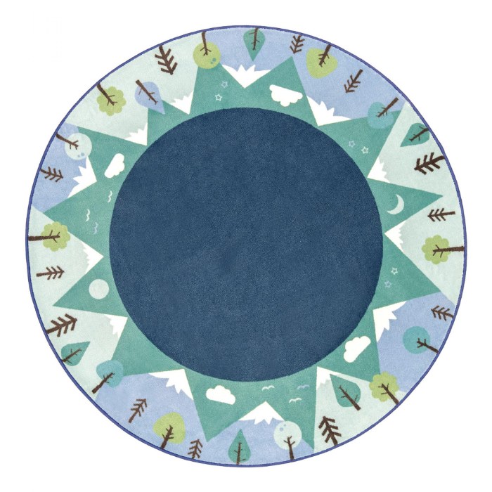 Alternate Image #1 of Tranquil Mountains Round Carpets