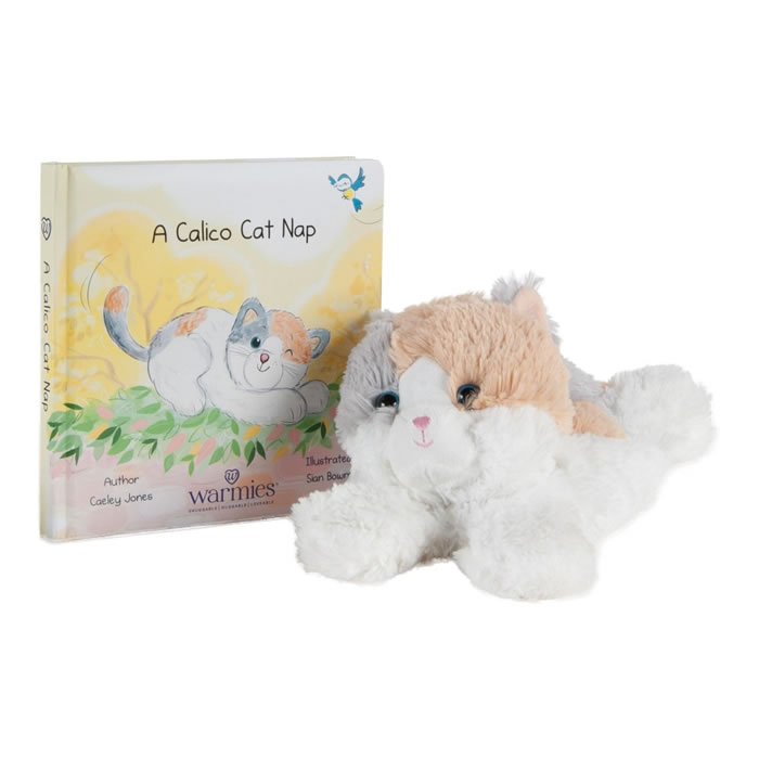 Primary Image of Warmies&reg; Microwavable Plush 13" Calico Cat and Board Book