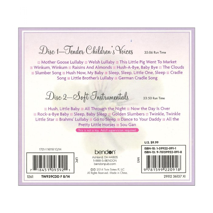 Alternate Image #1 of Bedtime Songs for Baby CD Set - Set of 2