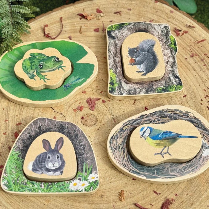 Alternate Image #1 of Who's Hiding? Woodland Animal Puzzles - Set of 4