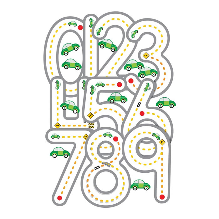 Primary Image of Ride Along Dry Erase Numbers 0-9