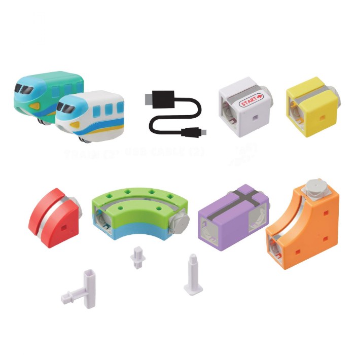 Alternate Image #1 of Magnetic Monorail Deluxe Block Set - 66 Pieces