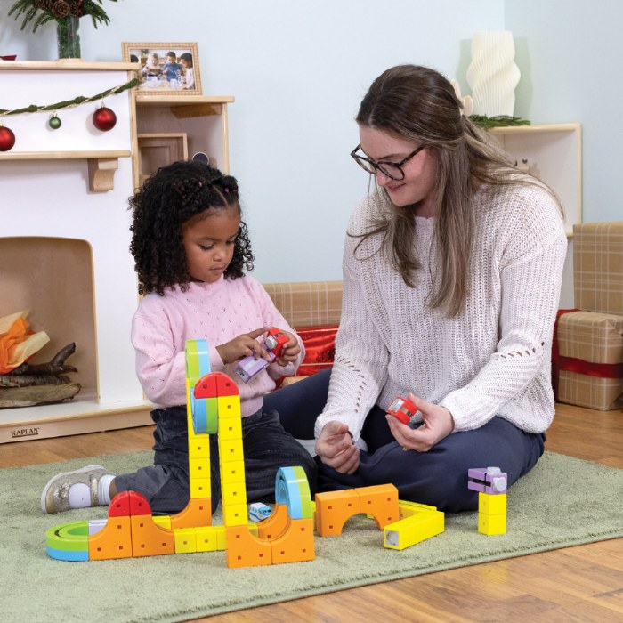 Alternate Image #1 of Magnetic Monorail Deluxe Block Set - 66 Pieces