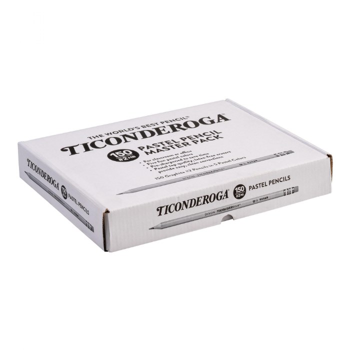 Alternate Image #1 of Ticonderoga&reg; Wooden Pastel Pencils Pre-Sharpened - 150 Count