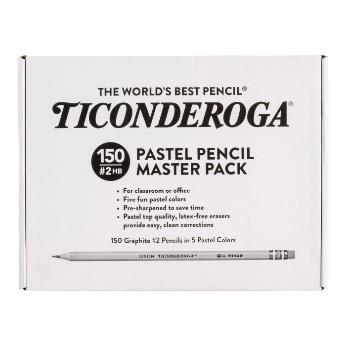 Alternate Image #1 of Ticonderoga&reg; Wooden Pastel Pencils Pre-Sharpened - 150 Count