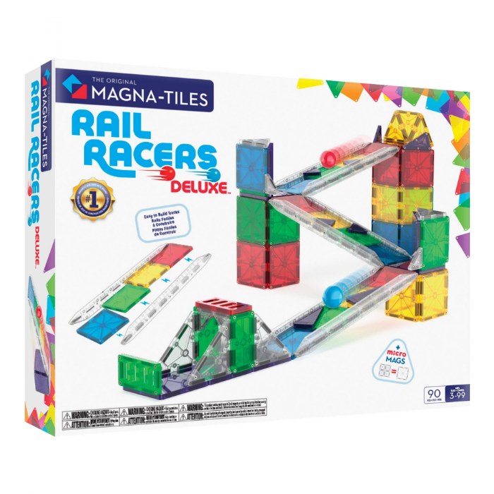 Alternate Image #1 of MAGNA-TILES&reg; Rail Racers Deluxe - 90 Piece Set