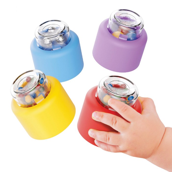 Alternate Image #1 of Happy Sound Soft Rattle Blocks - Set of 4