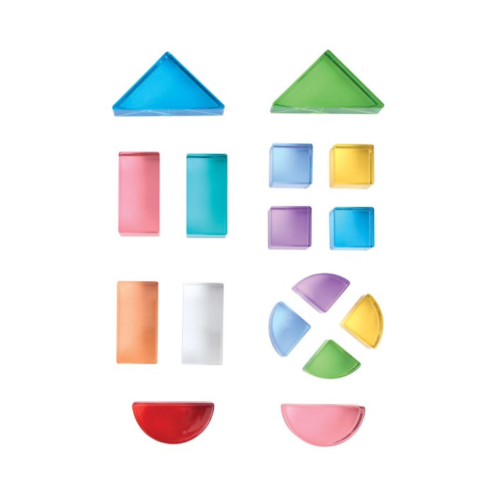 Alternate Image #1 of Acrylic Rainbow Unit Blocks - Set of 16