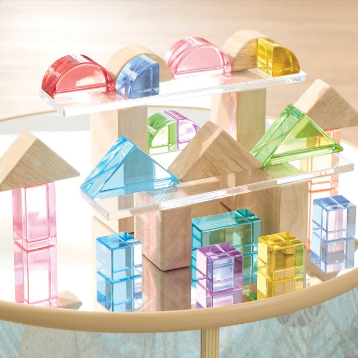 Alternate Image #1 of Acrylic Rainbow Unit Blocks - Set of 16