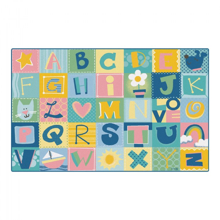 Primary Image of KIDSoft&trade; Toddler Alphabet Blocks Rug - Tranquil - 7'6" x 12' Rectangle