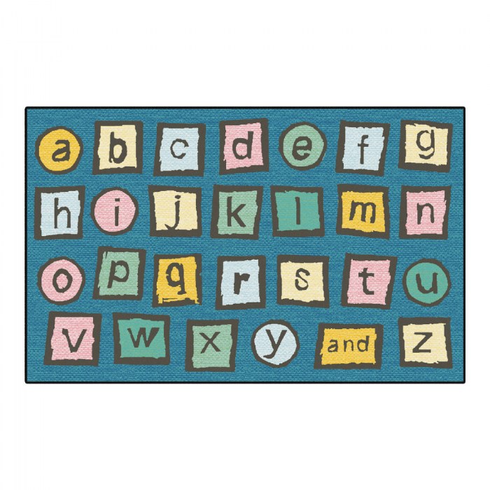 Primary Image of Alphabet Blocks Value PLUS Rug - Dark Blue - 7'6" x 12' Rectangle