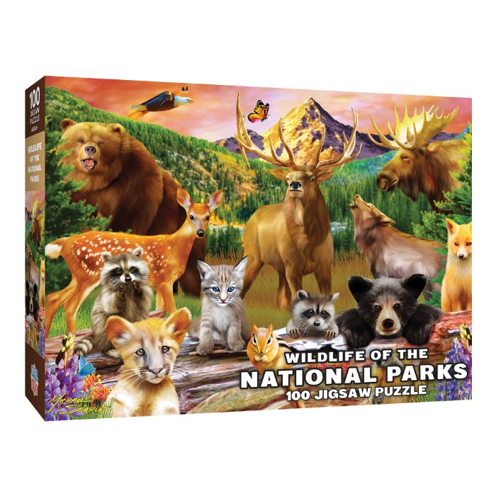 Alternate Image #1 of Wildlife of the National Parks Puzzle - 100 Pieces
