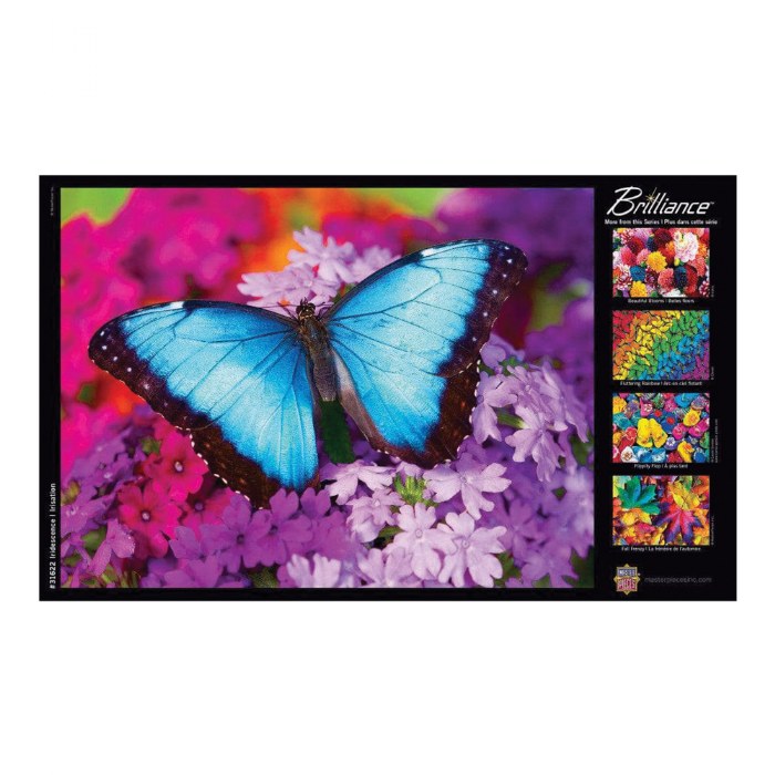 Alternate Image #1 of Iridescence Butterfly Jigsaw Puzzle - 550 Pieces