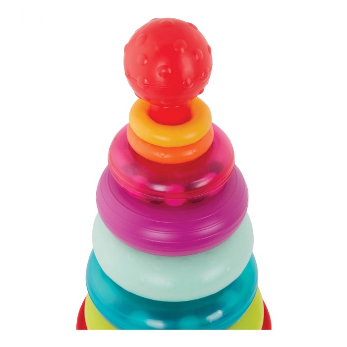 Alternate Image #1 of Chunky Stacking Rainbow Rings and Rattles