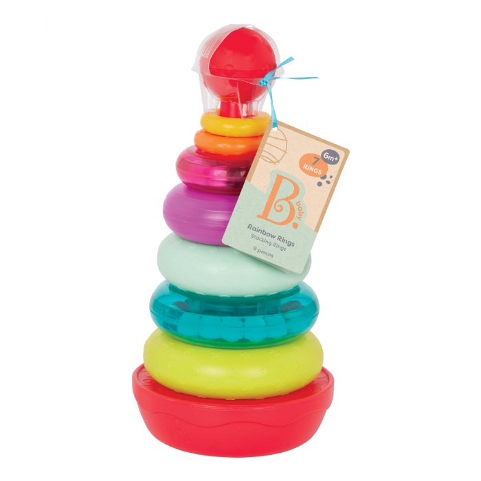 Alternate Image #1 of Chunky Stacking Rainbow Rings and Rattles