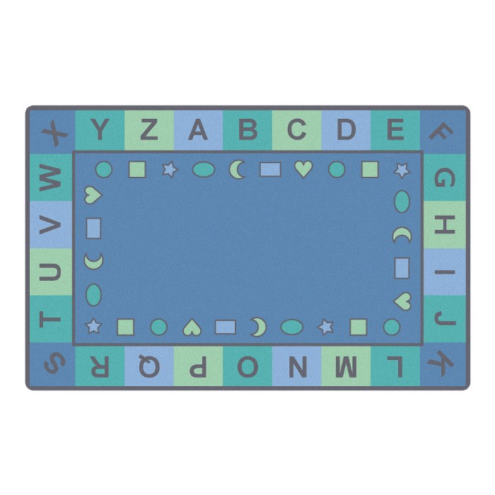 Primary Image of Alphabet and Shapes Tranquil Carpets - Rectangle