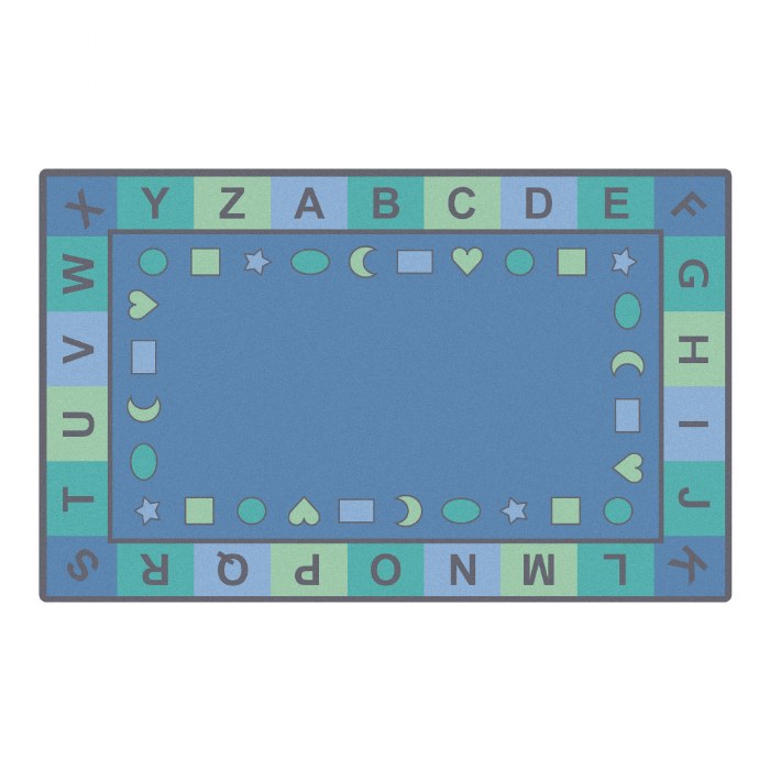 Primary Image of Alphabet and Shapes Tranquil Carpet - 7'6" x 12' Rectangle