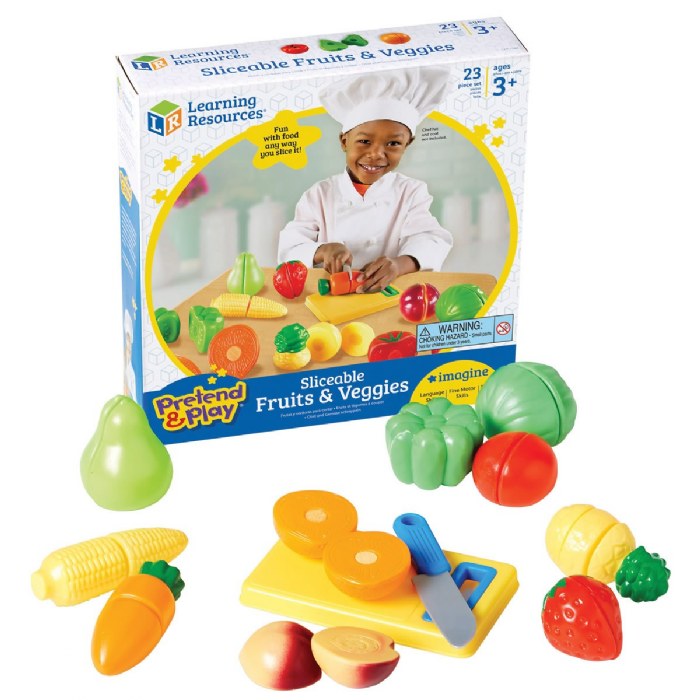 Alternate Image #1 of Pretend Play Sliceable Fruits and Veggies - 23 Pieces
