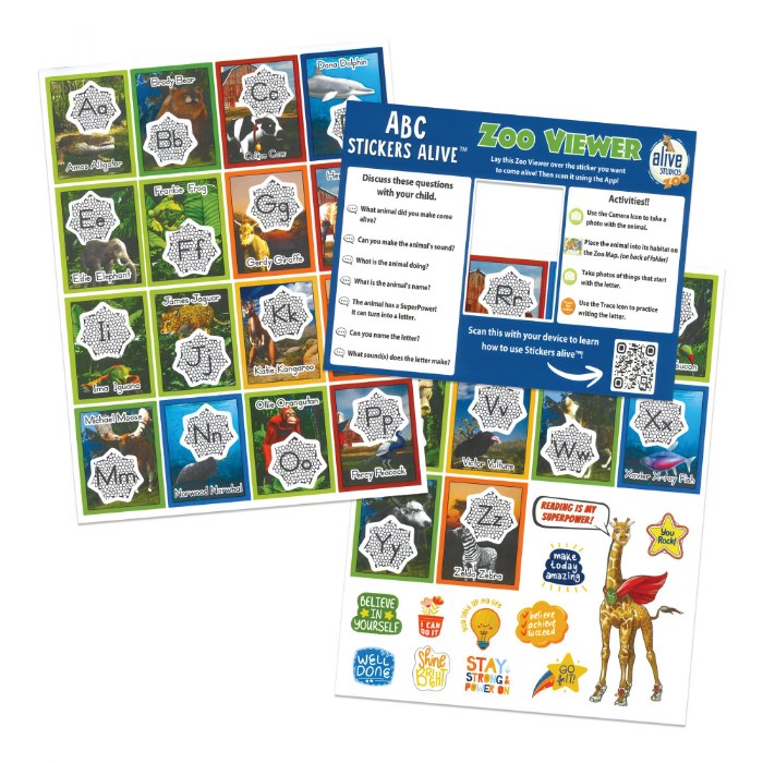 Alternate Image #1 of ABC Stickers Alive&trade; - Pack of 20