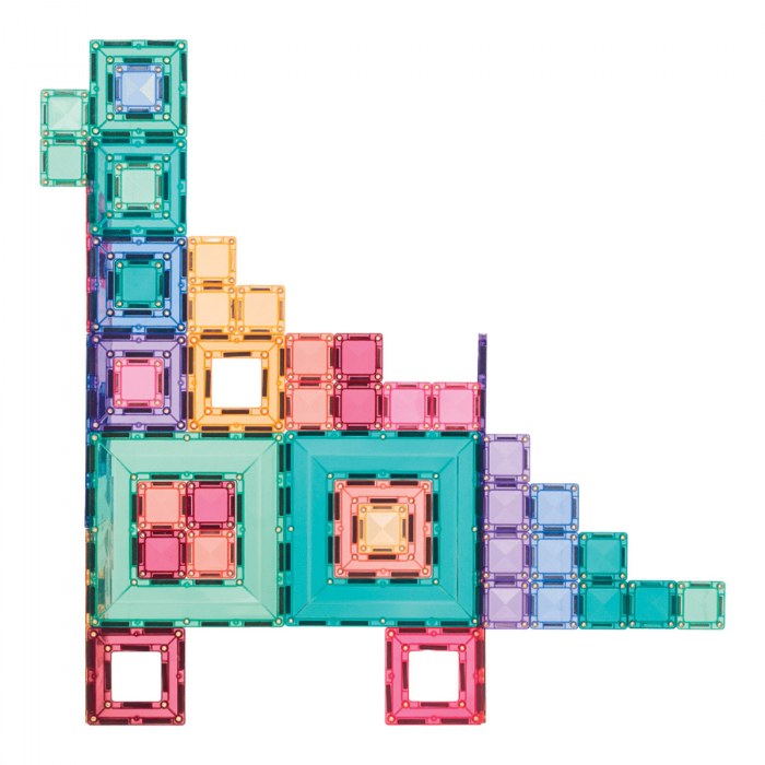 Alternate Image #1 of Colorful Magnetic Tiles Portal Pack - 48 Pieces