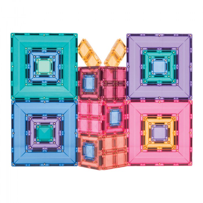 Alternate Image #1 of Colorful Magnetic Tiles Portal Pack - 48 Pieces