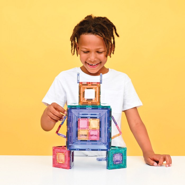Alternate Image #1 of Colorful Magnetic Tiles Portal Pack - 48 Pieces
