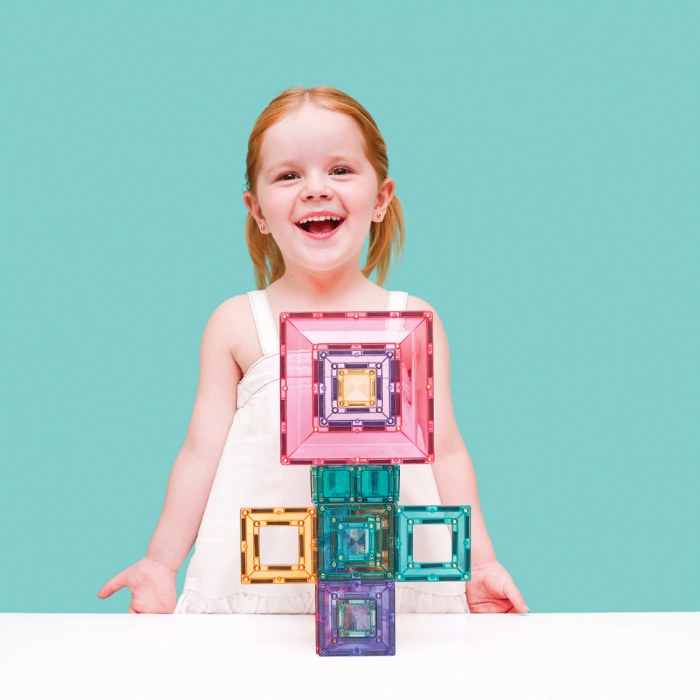 Alternate Image #1 of Colorful Magnetic Tiles Portal Pack - 48 Pieces
