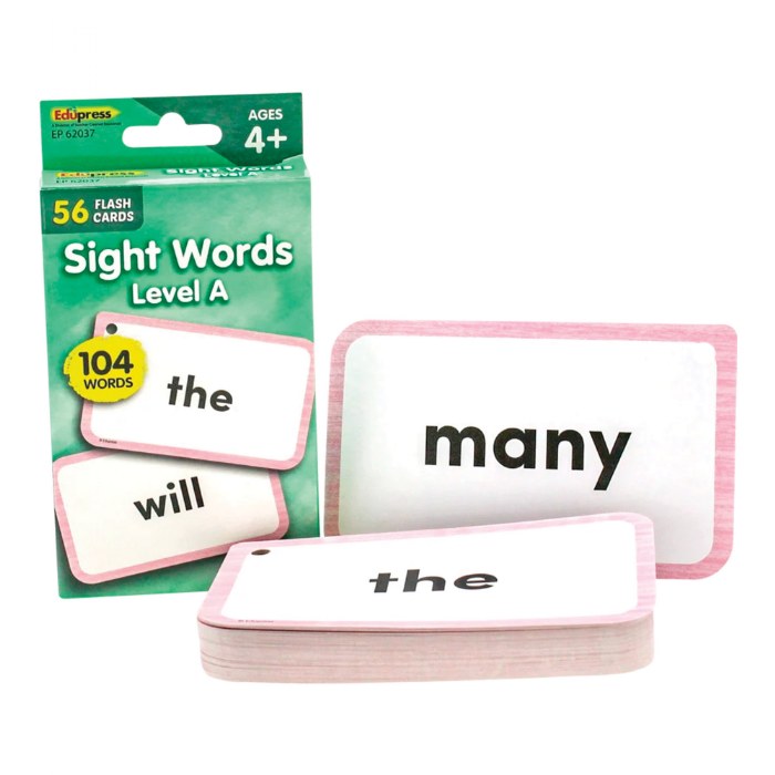 Alternate Image #1 of Early Literacy Flash Cards with Words and Pictures - Set of 5