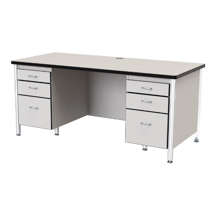 Primary Image of Teacher Desk with Dual Pedestals