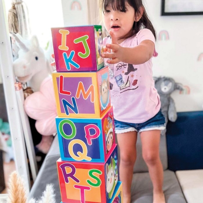 Alternate Image #1 of Play & Learn Stacking Cubes - Over 3 Feet Tall