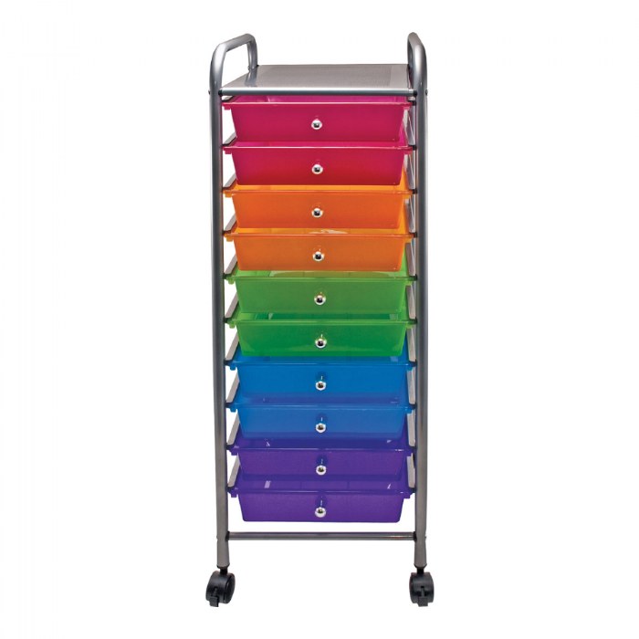 Alternate Image #1 of Mobile Rainbow Storage Cart - 10-Drawer