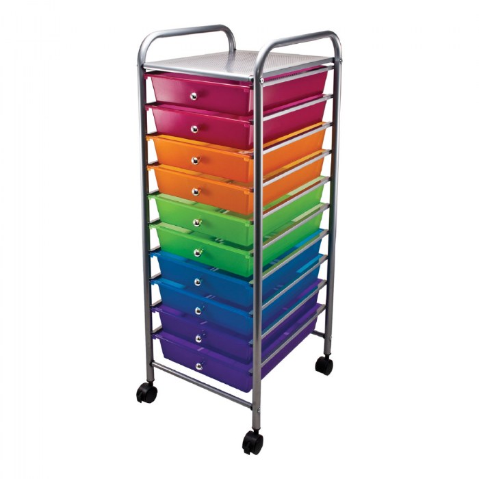 Alternate Image #1 of Mobile Rainbow Storage Cart - 10-Drawer