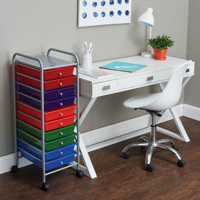 Alternate Image #1 of Mobile Rainbow Storage Cart - 10-Drawer