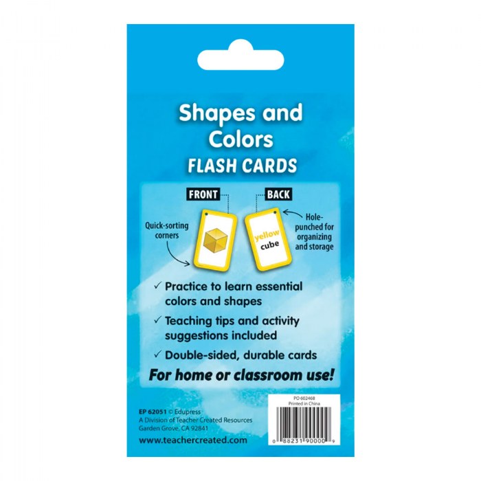 Alternate Image #1 of Shapes and Colors Flash Cards