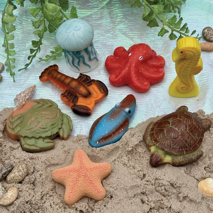 Alternate Image #1 of Sensory Play Stones: Ocean Life - 8 Pieces