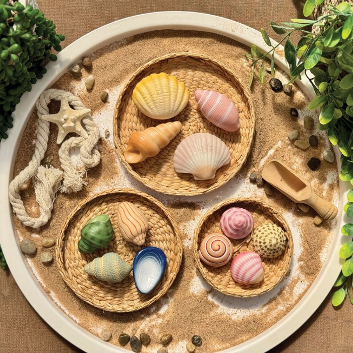Alternate Image #1 of Sensory Play Stones: Seashells - 12 Pieces
