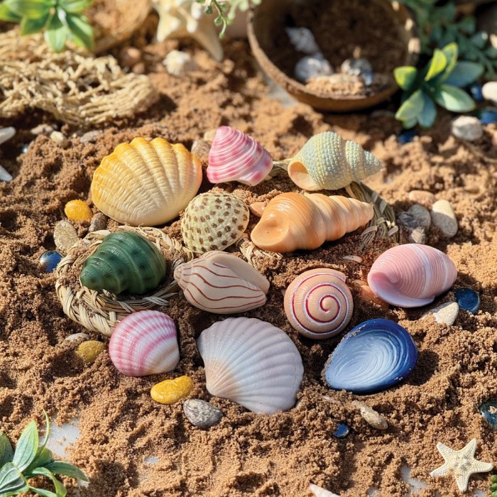 Alternate Image #1 of Sensory Play Stones: Seashells - 12 Pieces