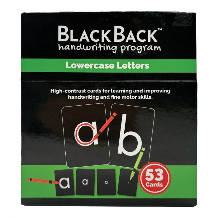 Alternate Image #1 of Black Back&trade; Lowercase Letter Tracing