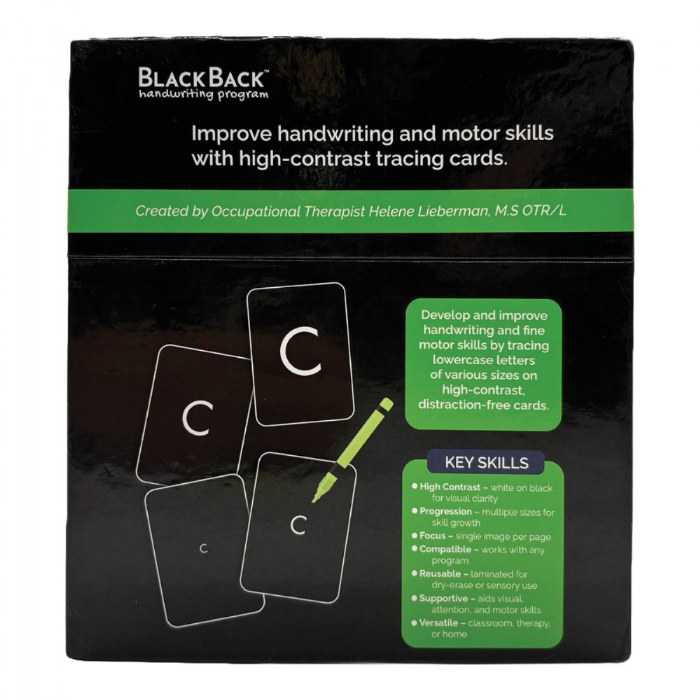Alternate Image #1 of Black Back&trade; Lowercase Letter Tracing