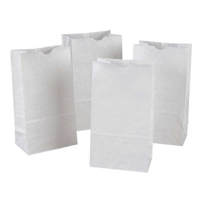 Primary Image of Kraft Bags in White 6" x 11" - 50 Bags