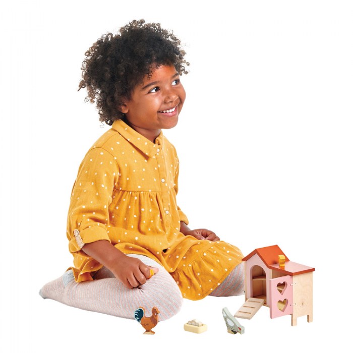 Alternate Image #1 of Wooden Farmyard - Chicken Coop & Stacking Farm Animals
