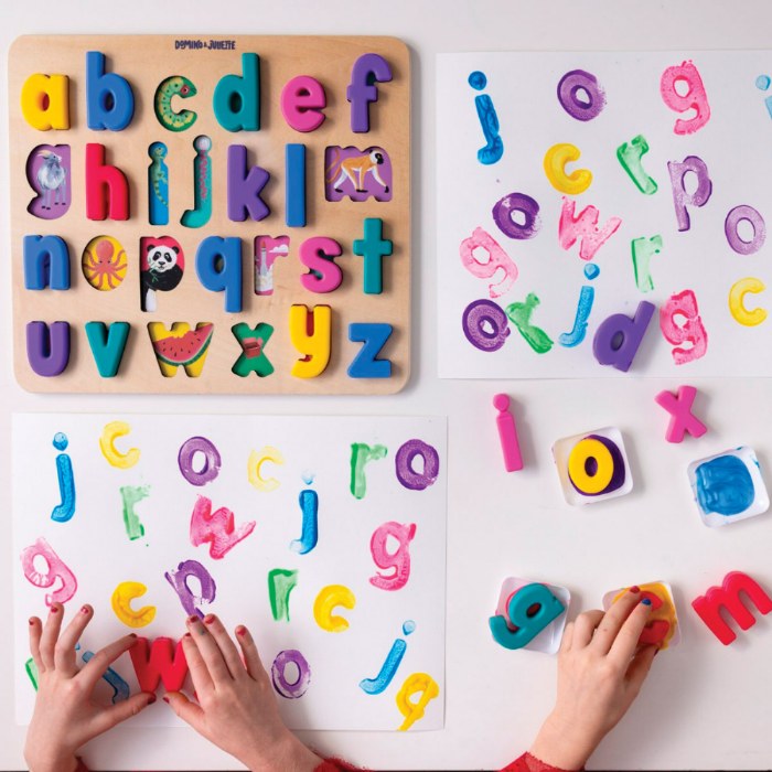 Alternate Image #1 of Lowercase Find & Fit Silicone Puzzle with Wooden Tray