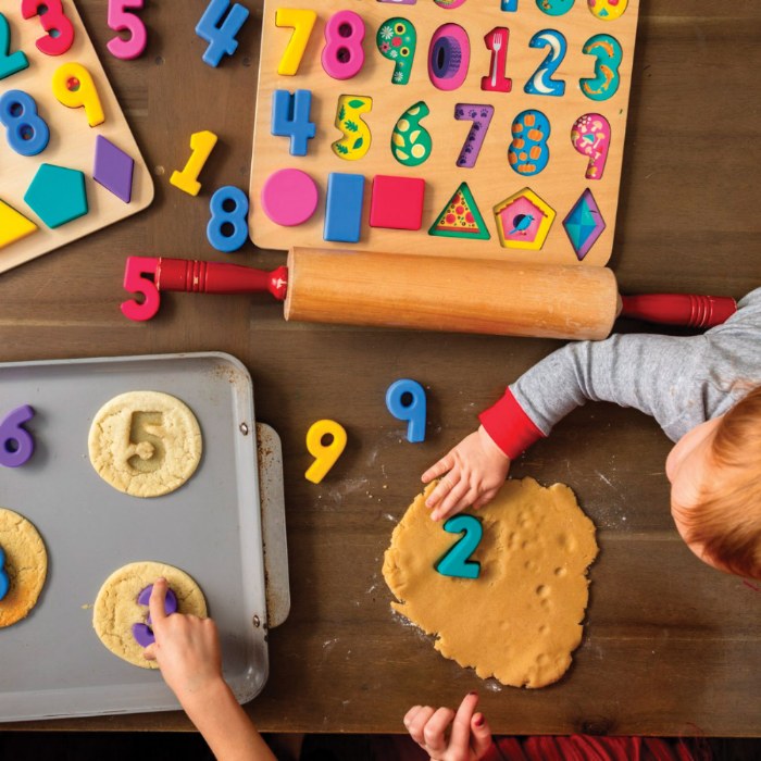 Alternate Image #1 of Numbers & Shapes Find & Fit Silicone Puzzle with Wooden Tray