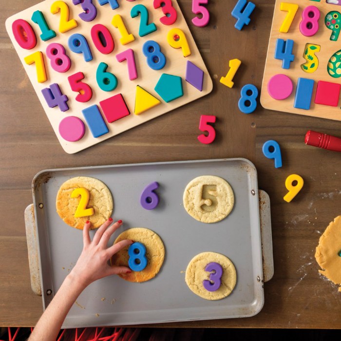 Alternate Image #1 of Numbers & Shapes Find & Fit Silicone Puzzle with Wooden Tray