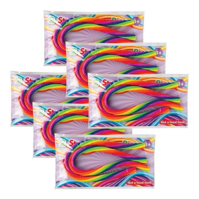 Alternate Image #1 of Stretchy Rainbow Ropes - Set of 12