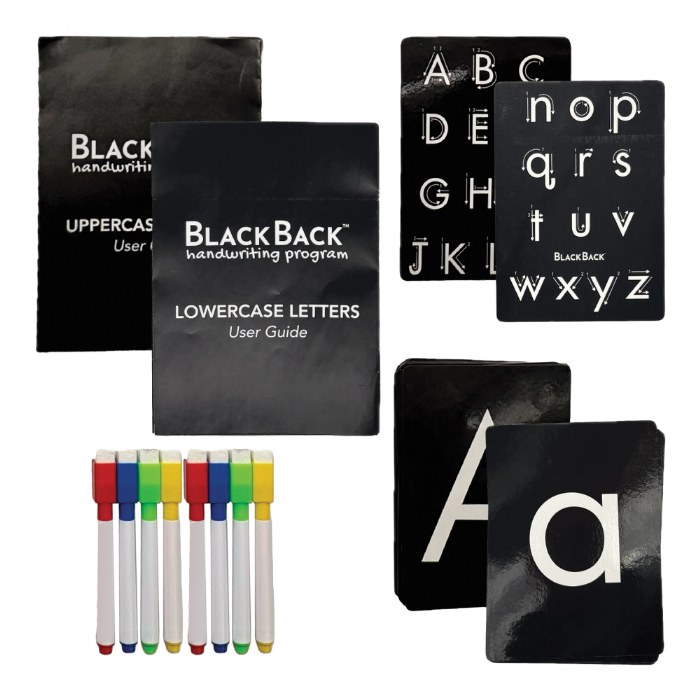 Alternate Image #1 of Black Back&trade; Letter Tracing Set - Uppercase & Lowercase Letters