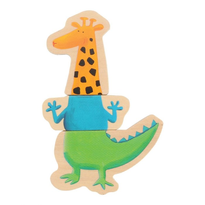 Alternate Image #1 of Magnetic Crazy Animal Puzzles - Set of 8