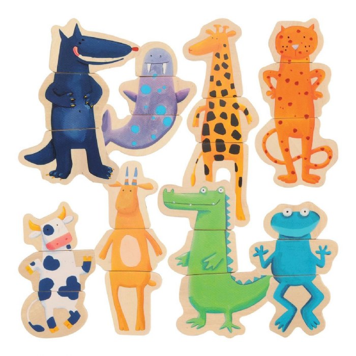 Primary Image of Magnetic Crazy Animal Puzzles - Set of 8